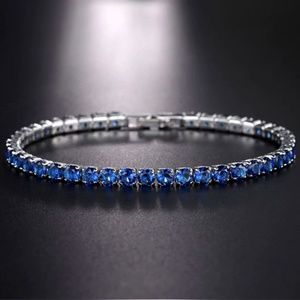 Blue Fashion Luxury Crystal Tennis Bracelet Zircon